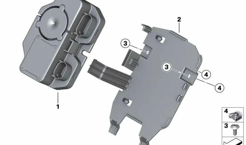 Soporte unidades de mando OEM 65758405405 para motos BMW S 1000 R, S 1000 RR, M 1000 RR, M 1000 R. Original BMW Motorrad.