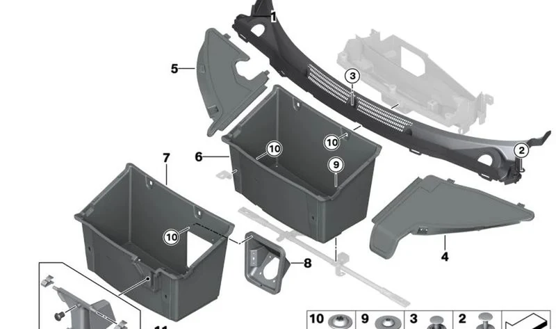 Tornillo de cabeza plana M6X16 OEM 07119907884 para MINI Paceman R61 y BMW i3 I01, I01 LCI. Original BMW y MINI.