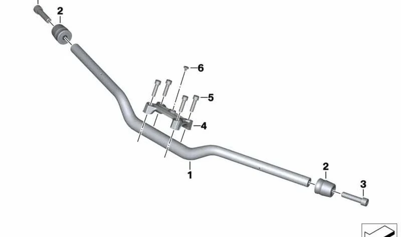 Tope del manillar negro OEM 32718537531 para motos BMW S 1000 R (K47), F 800 R (K73). Original BMW Motorrad.