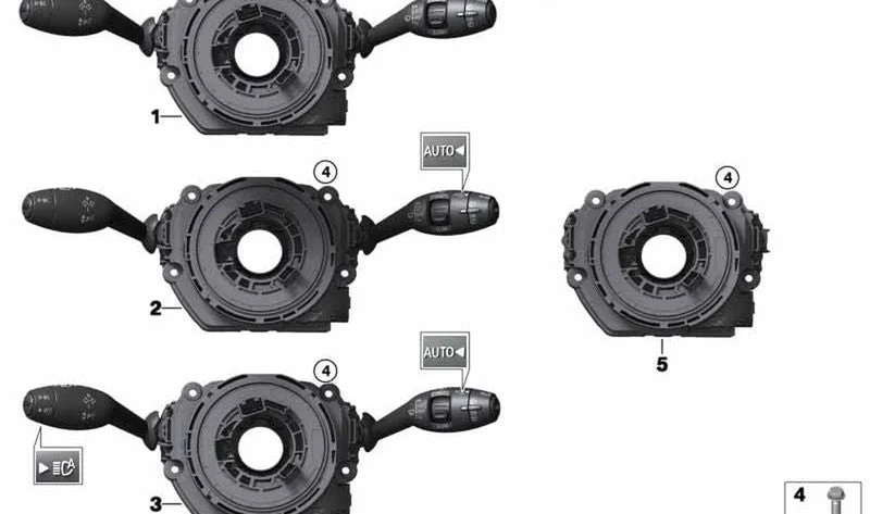 Unidad de interruptores para árbol de dirección OEM 61316814180 para MINI F56, F55, Clubman F54, Countryman F60... y más. Original MINI.