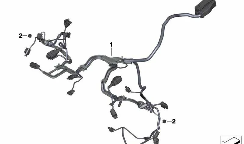 Mazo de cables motor OEM 12518550975 para motos BMW S 1000 R (K47, 0D02) 2013-2016. Original BMW Motorrad.