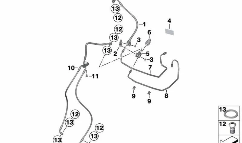 Pieza de unión OEM 34327712596 para BMW Motorrad R1200GS, HP2 Megamoto. Original BMW Motorrad.