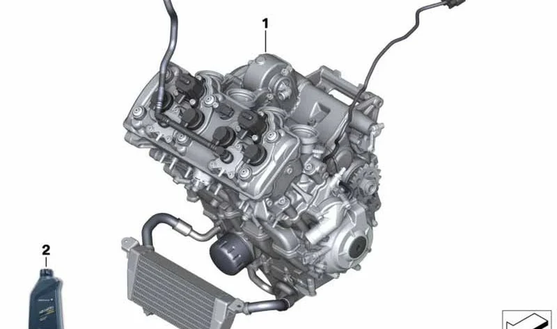 Motor OEM 11009480964 para BMW Motorrad S 1000 RR (K67, 2019-2022). Original BMW Motorrad.
