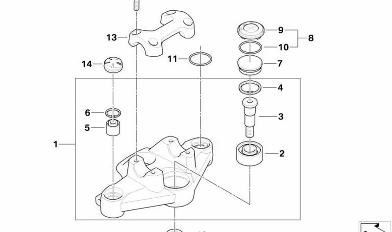 Plaquita 45MM OEM 31427704591 para motos BMW R1200GS, R1200GS Adventure, R1200RT, R1200R... y más. Original BMW Motorrad.