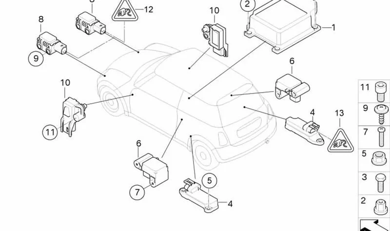 Caja de enchufe OEM 61136939904 para MINI R50, R53. Original MINI.