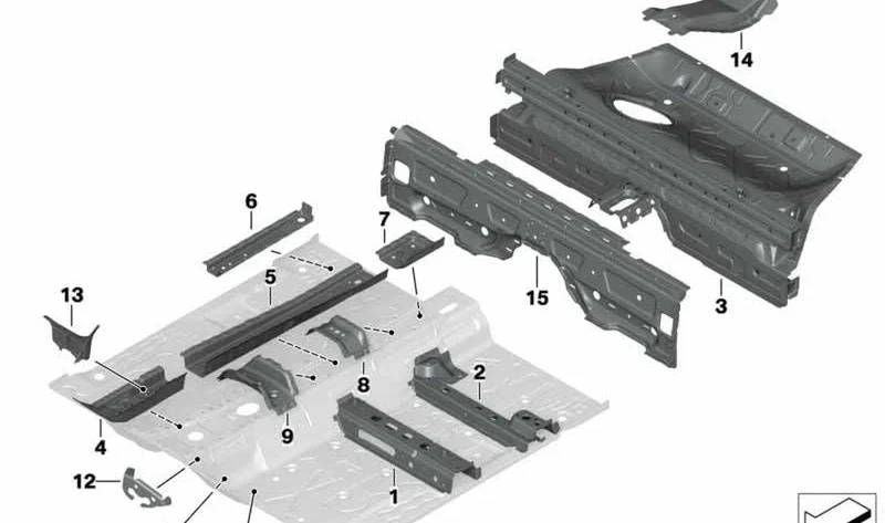 Prolongación soporte del motor detrás OEM 41117361187 para MINI F56, F56 LCI, F66, F65, Cabrio F57... y más. Original MINI.