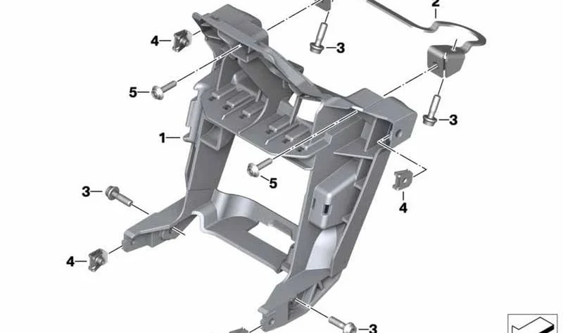 Soporte revestimiento frontal OEM 46639480249 para BMW Motorrad G 310 R (K03) 10/2019 - 02/2025. Original BMW Motorrad.