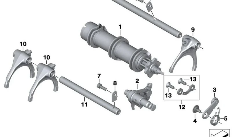 Muelle de torsión OEM 23007683985 para motos BMW K1200 S, K1300 S, K1600 GT... y más. Original BMW Motorrad.