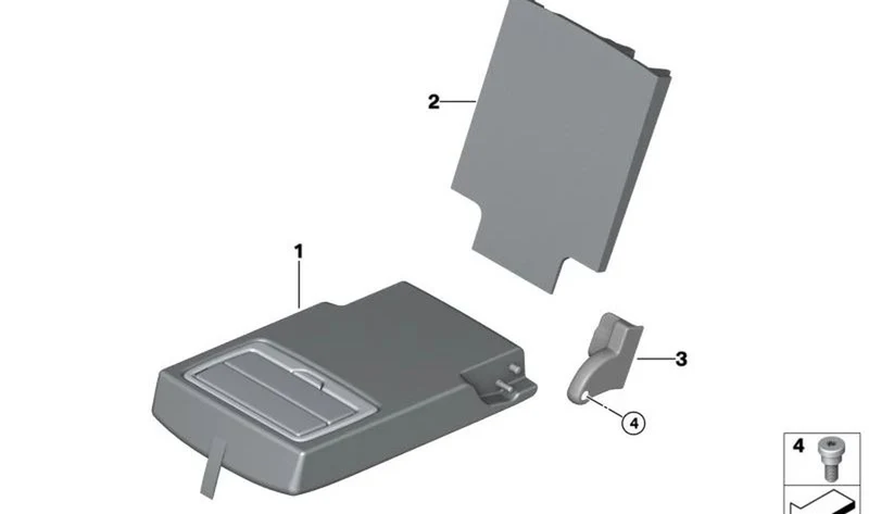 Reposabrazos central de tela OEM 52207418141 para MINI Clubman F54 (11/2014 - 07/2019), F54 LCI (06/2018 - 02/2024). Original MINI.
