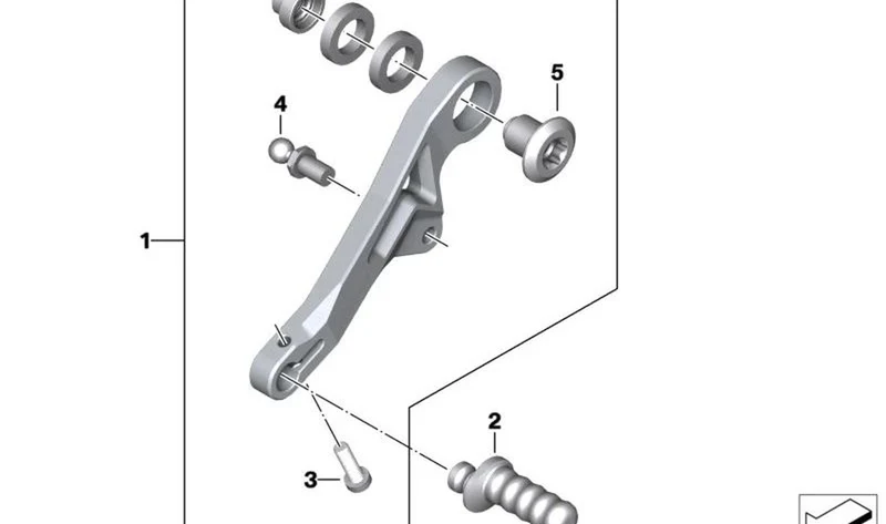Bulón cojinete OEM 46719829553 para motos BMW R1250GS, R1250GS Adventure, R1250R, R1250RS. Original BMW Motorrad.