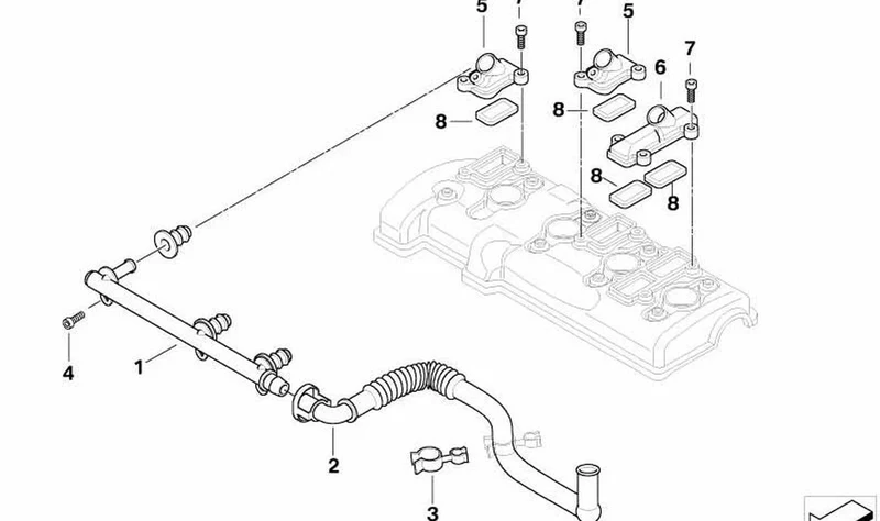 Tapa pequeña OEM 11127674650 para motos BMW K1200S, K1300S, K1200R, K1300R, K1200GT, K1300GT. Original BMW Motorrad.