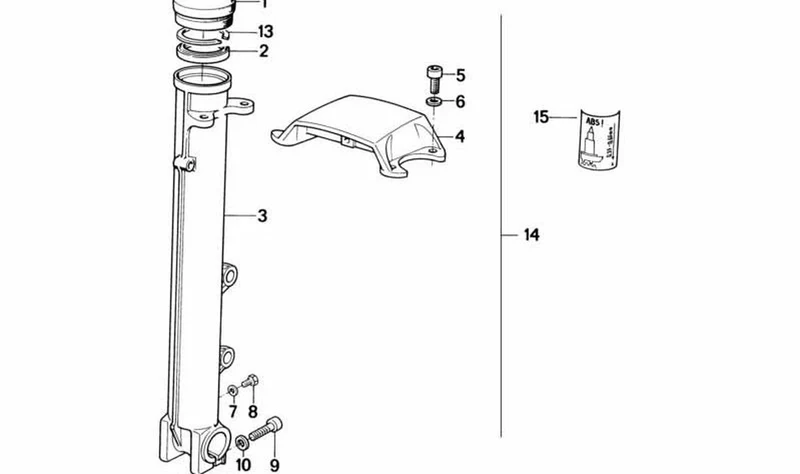 Estabilizador pulido OEM 31421457900 para motos BMW K100, K75, K100RS. Original BMW Motorrad.