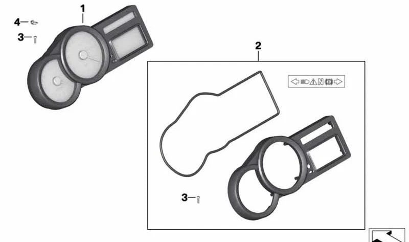 Cuadro de instrumentos OEM 62117725779 para motos BMW K1300S, K1200S. Original BMW Motorrad.