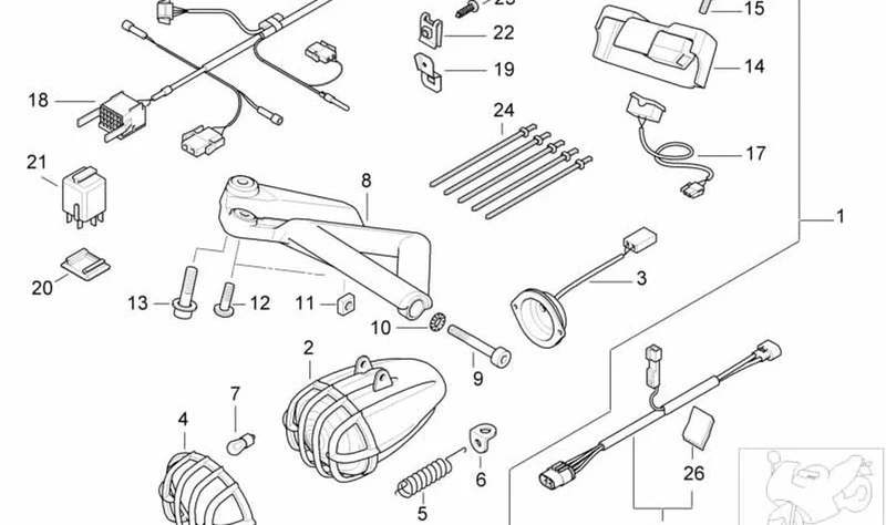 Tuerca cuadrada M6 OEM 63177661895 para motos BMW R1150GS, R1200C, R850C... y más. Original BMW Motorrad.