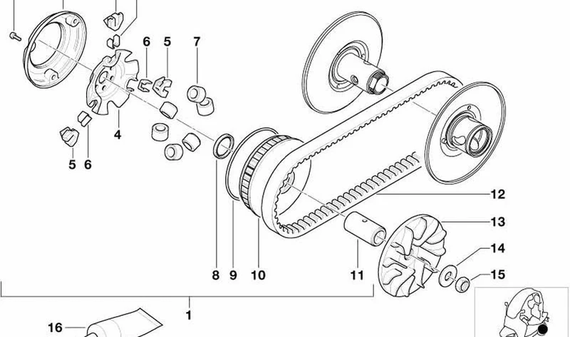 Tapa de cilindro OEM 11117665387 para motos BMW C1 (10/1999 - 04/2003). Original BMW Motorrad.