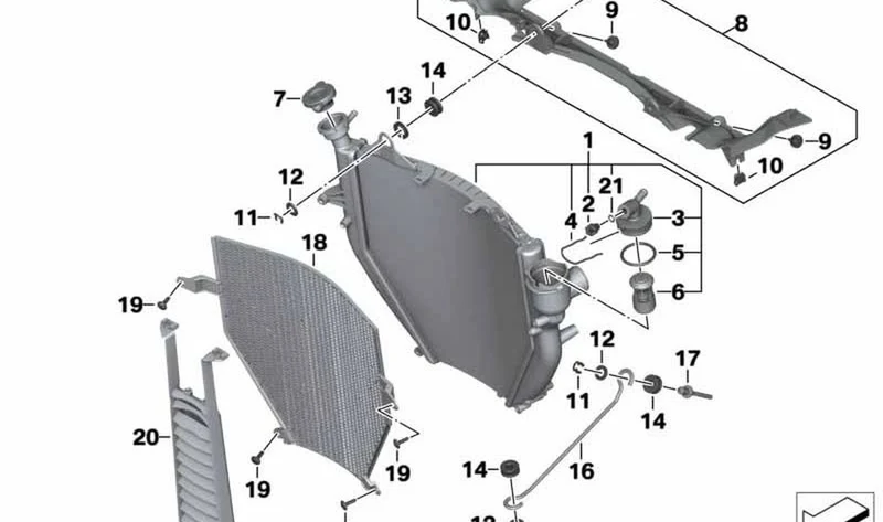 Elemento de fijación OEM 17117672749 para motos BMW K1200 S, K1300 R, K1600 GT... y más. Original BMW Motorrad.