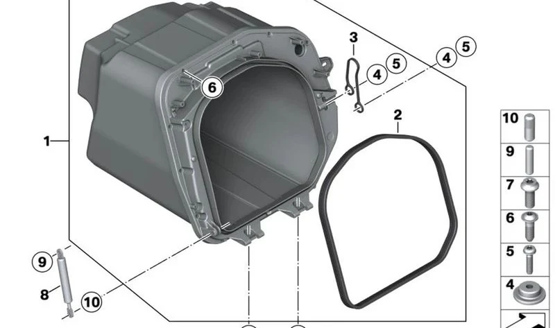 Suelo hueco casco OEM 46541540604 para BMW Motorrad CE04 (K07). Original BMW Motorrad.