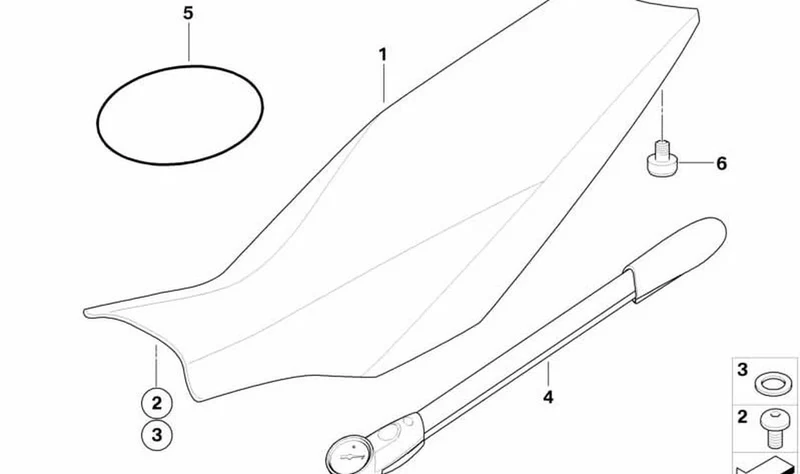 Amortiguador trasero OEM 33537697026 para motos BMW G 650 X (K15) 2006-2007. Original BMW Motorrad.