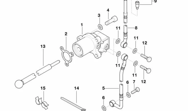 Conducto de embrague transmisor/receptor OEM 21522352173 para motos BMW K1200GT, K1200RS, K1200LT. Original BMW Motorrad.