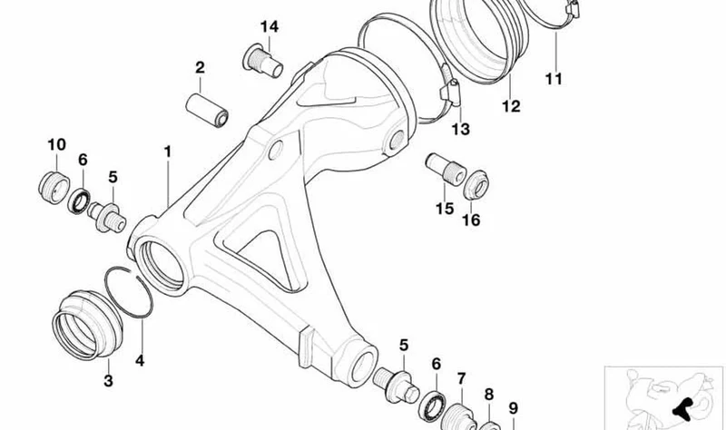 Contra-anillo trasero OEM 33172332152 para motos BMW K1200 GT, K1200 RS, K1200 LT... y más. Original BMW Motorrad.
