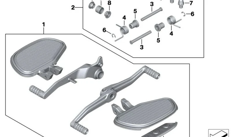 Tope delantero OEM 46718392723 para motos BMW R 18, R 18 Classic, R 18 Roctane, R 18 B, R 18 Transcontinental. Original BMW Motorrad.