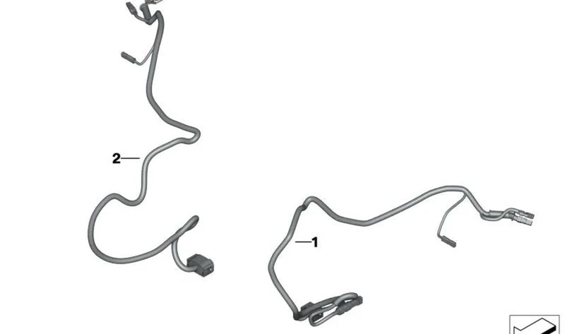 Mazo de cables brazo transversal derecho OEM 61111542502 para motos BMW R 18, R 18 Classic. Original BMW Motorrad.