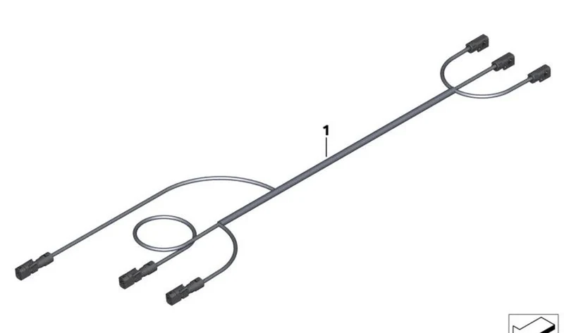 Cable de antena OEM 61127924544 para sistema de sonido en BMW Motorrad R1250RT, R1200RT. Original BMW Motorrad.