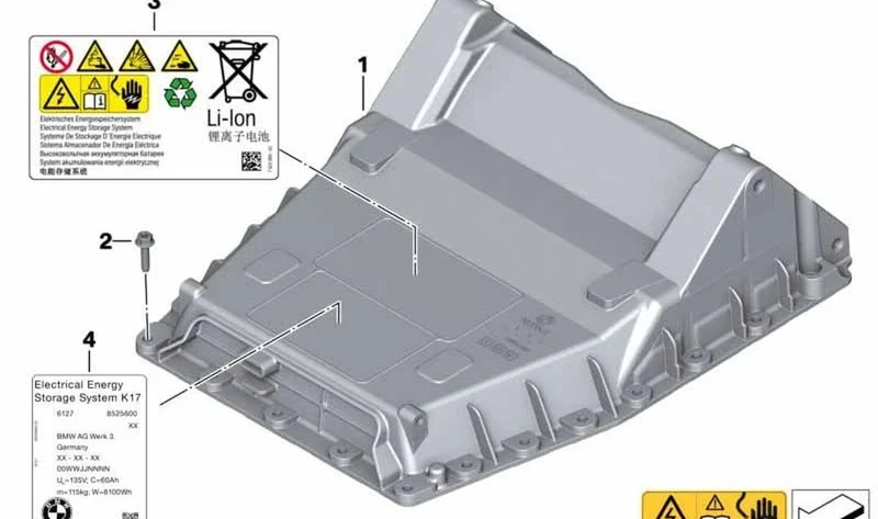 Tapa de servicio OEM 61278525561 para BMW C evolution (K17) 2014-2020. Original BMW Motorrad.