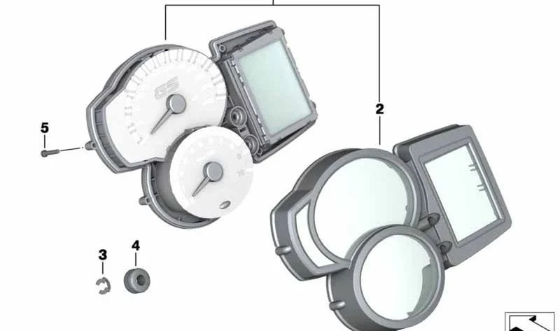 Cuadro de instrumentos OEM 62117713641 para motos BMW R1200R (K27) 2005-2010. Original BMW Motorrad.
