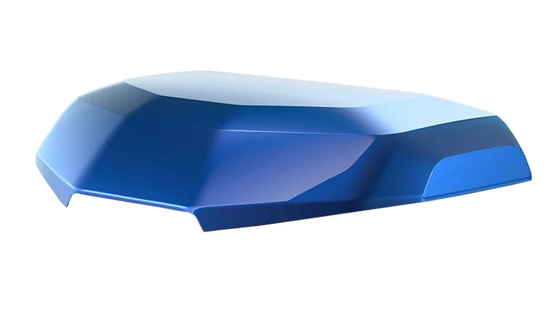 Carcasa exterior tapa del maletín Racingblue metallic OEM 77435B5C061 para BMW Motorrad R 1300 RS (K63). Original BMW Motorrad.