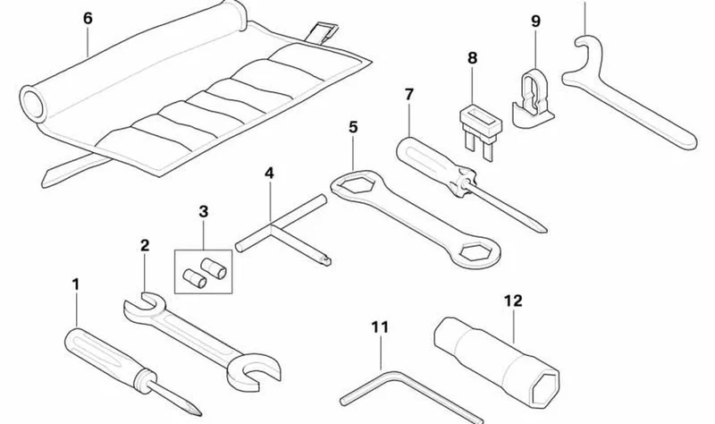 Llave de vaso SW 8 OEM 71117715132 para motos BMW G 450 X K16 (09/2007 - 06/2010). Original BMW Motorrad.