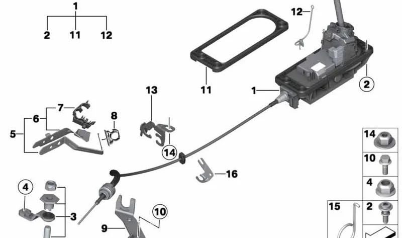 Soporte cable de mando OEM 25119804708 para MINI Countryman R60, Paceman R61. Original MINI.