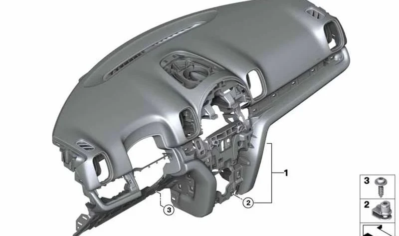 Tablero de instrumentos negro OEM 51456848255 para MINI Countryman F60, F60 LCI. Original MINI.