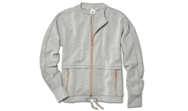 Chaqueta de chándal mujer gris jaspeado talla S OEM 80142454673 para BMW. Original BMW.