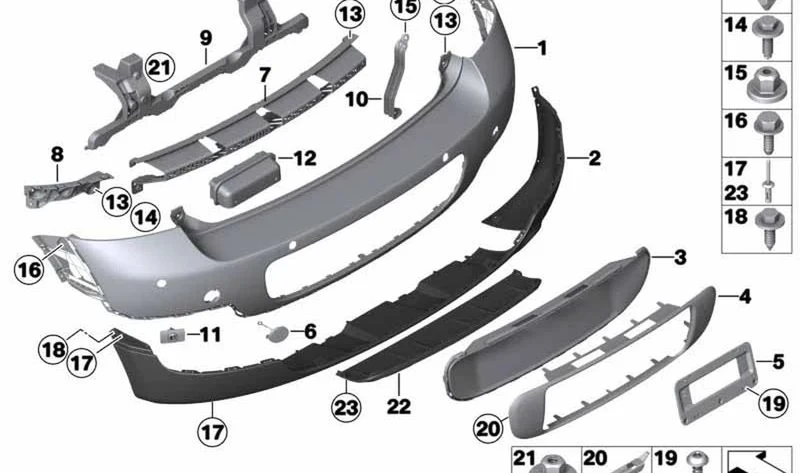 Tapa de argolla de remolque trasera derecha imprimada OEM 51129806650 para MINI Countryman R60 Cooper, Cooper D, Cooper ALL4... y más. Original MINI.