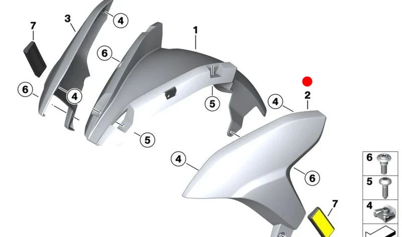 Guardabarros delantero izq. OEM 46617724959 para BMW Motorrad