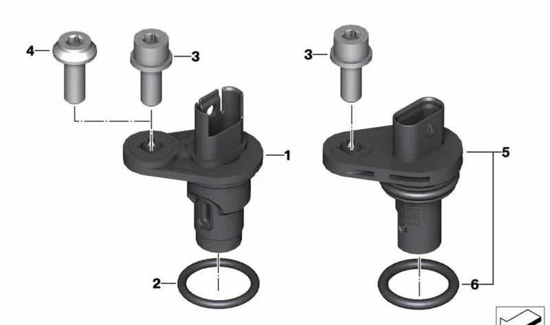 Sensor del árbol de levas OEM 12728559634 para motos BMW R nineT, R nineT Pure, R nineT Scrambler, R nineT Racer, R nineT Urban G/S... y más. Original BMW Motorrad.