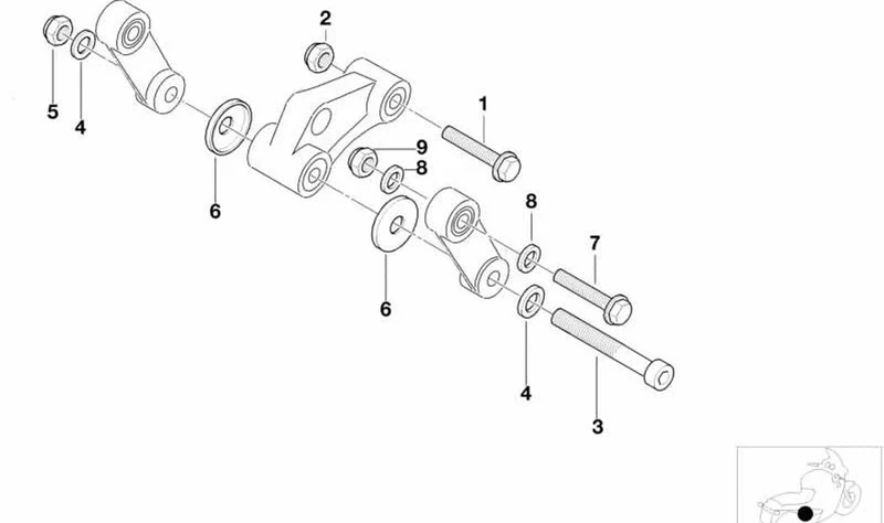 Tuerca hexagonal autofrenable M10x1,25 OEM 07129964677 para motos BMW F 650 GS, F 650 GS Dakar, G 650 GS, G 650 GS Sertão, K 1200 GT, K 1200 RS, K 1200 LT... y más. Original BMW Motorrad.