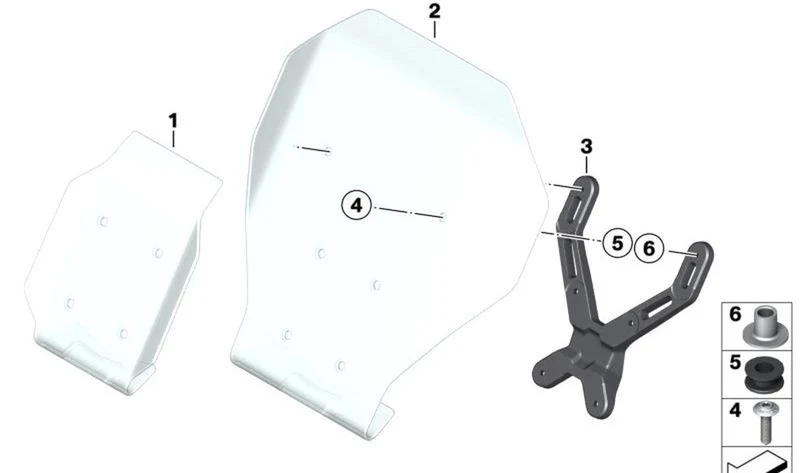 Parabrisas Style OEM 46631540011 para motos BMW CE 04 (K07) desde 11/2021. Original BMW Motorrad.