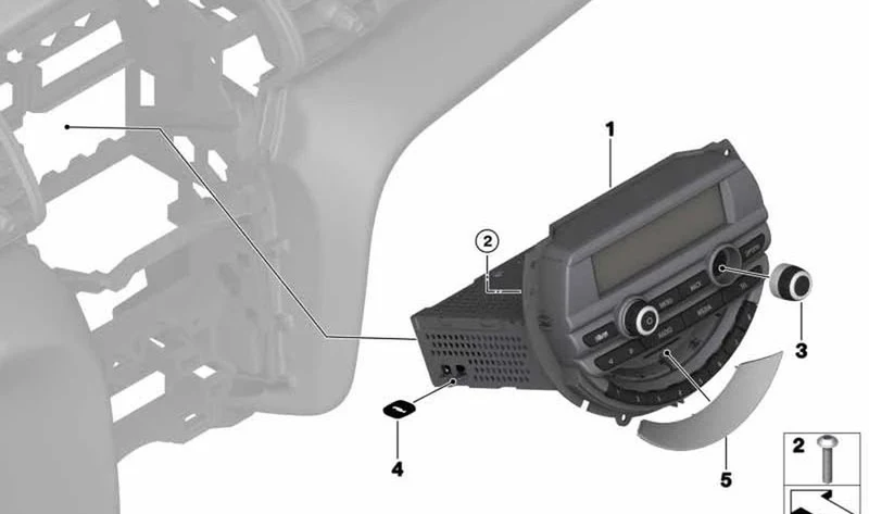 Unidad de radio básica OEM 65126841600 para MINI Clubman F54 Cooper, Cooper D 2015-2019… y más. Original MINI