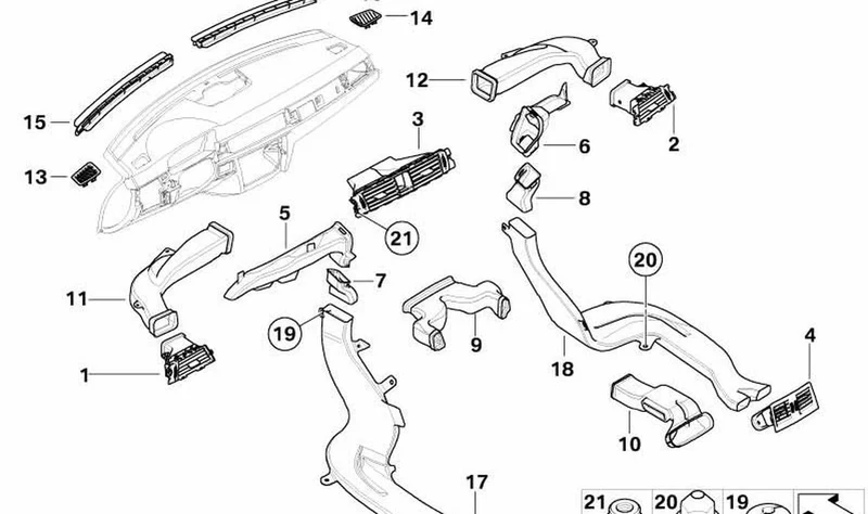 Parrilla de aire fresco trasera OEM 64227841812 para BMW M3 E92, M3 E92 LCI, M3 E93, M3 E93 LCI, acabado cromado perlado. Original BMW