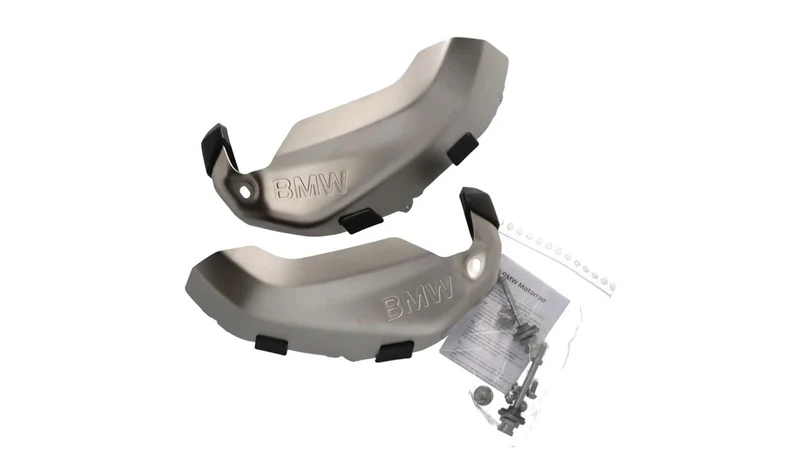 Protección de tapa de culata acero inoxidable OEM 77148406187 para motos BMW R1250GS, R1250GS Adventure, R1250RT, R1250R, R1250RS. Original BMW Motorrad.