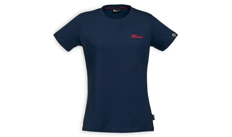 Camiseta mujer azul noche talla XL OEM 76615A81405 para BMW Motorrad. Original BMW.