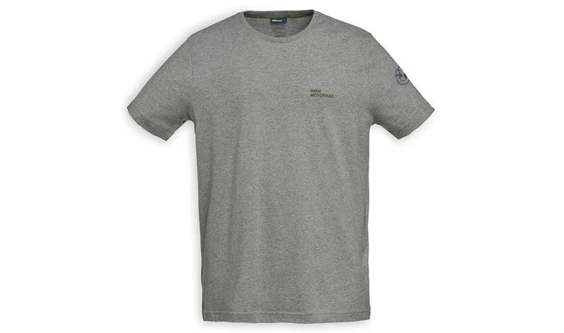 Camiseta gris melange talla M para hombre OEM 76615A81237, válida para BMW. Original BMW Motorrad.