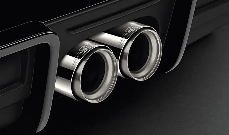 Embellecedor del tubo de escape trasero JCW OEM 18302355304 para MINI F56, F55, Clubman F54, Cabrio F57, Countryman F60... y más. Original MINI.