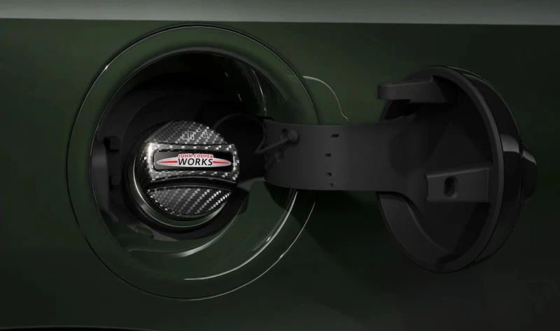 Tapón de gasolina John Cooper Works carbono OEM 16115A7AD86 para MINI R56, F56, Clubman R55, Cabrio R57, Countryman R60, Paceman R61... y más. Original MINI.