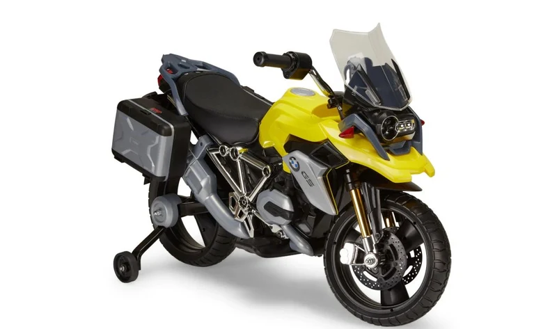 Ride On infantil BMW R1200 GS negro/amarillo OEM 80935A627B3. Válido para BMW. Original BMW Motorrad.