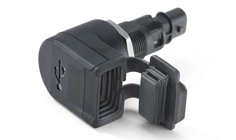 Toma de carga USB OEM 61341598766 para motos BMW R 1300 GS, R 1250 GS, R nineT, S 1000 RR, F 850 GS, C 400 X... y más. Original BMW Motorrad.