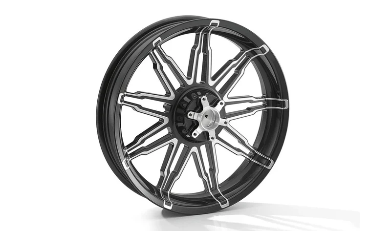 Llanta trasera forjada Classic Orbitgray 6,0x17 OEM 77218555597 para motos BMW K1600GT, K1600GTL, K1600 Bagger. Original BMW Motorrad.