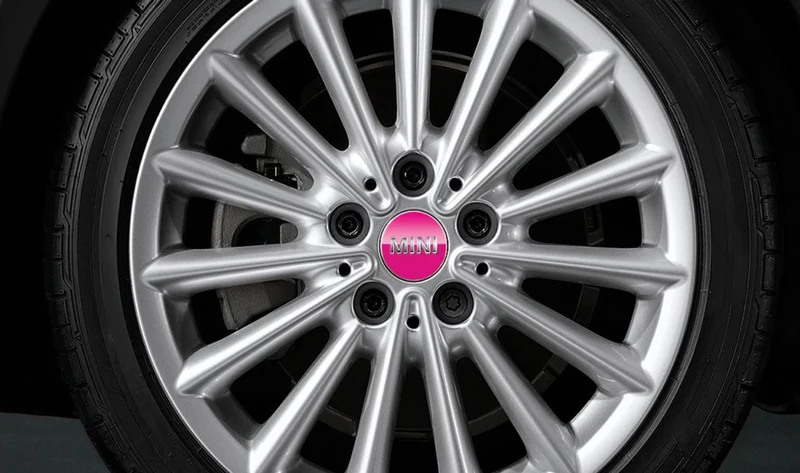 Tapacubos rosa OEM 36132360946 para MINI F56, F55, Clubman F54, Cabrio F57, Countryman F60. Original MINI.